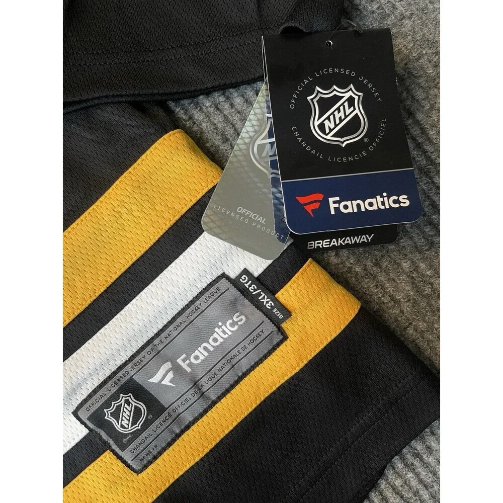 Boston Bruins Fanatics Breakaway Jersey Men's Size 3XL Black NHL Hockey NEW